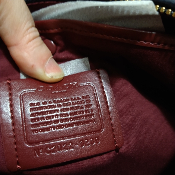 Sold**Coach New York Chambray Signature Cargo Bag - Picture 5 of 16